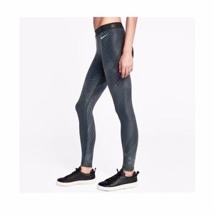 NWT NIKE Power Printed Women's Black Grey Tights